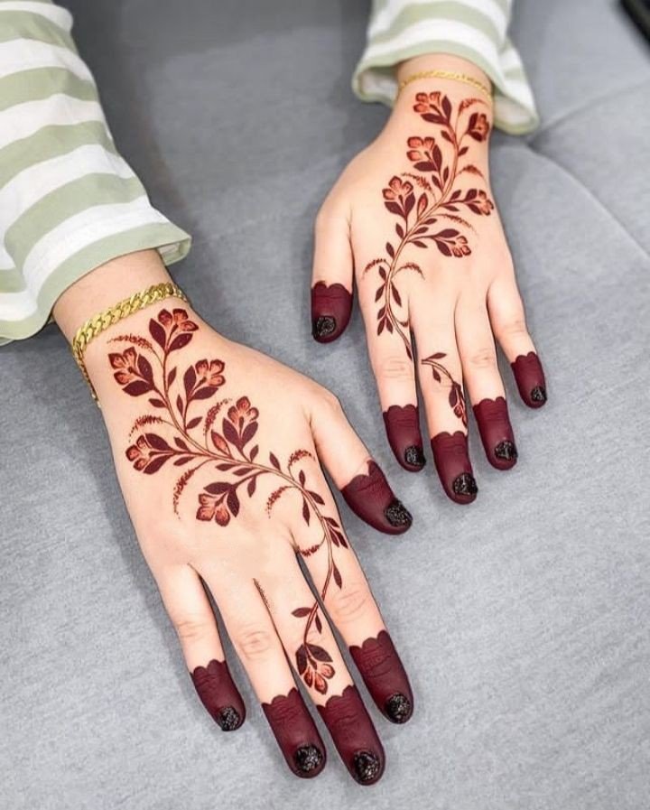 mehndi design girl photo