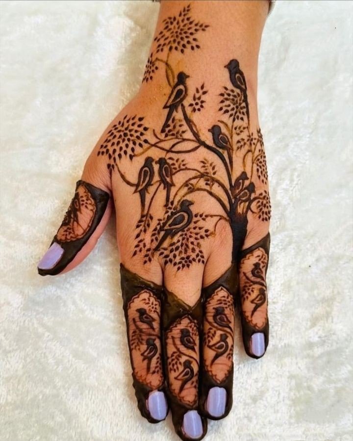 mehndi design girl photo