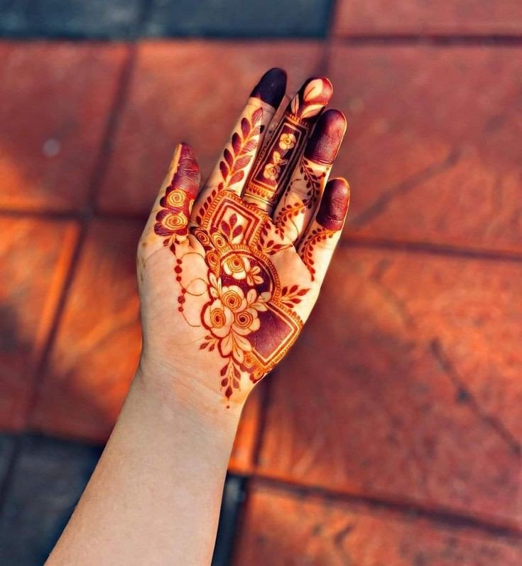 mehndi design girl photo