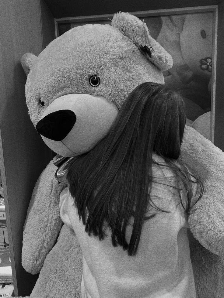 Girl with teddy bear dp for instagram