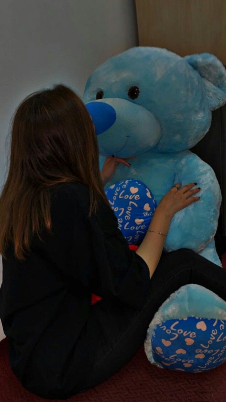 Girl with teddy bear dp for instagram