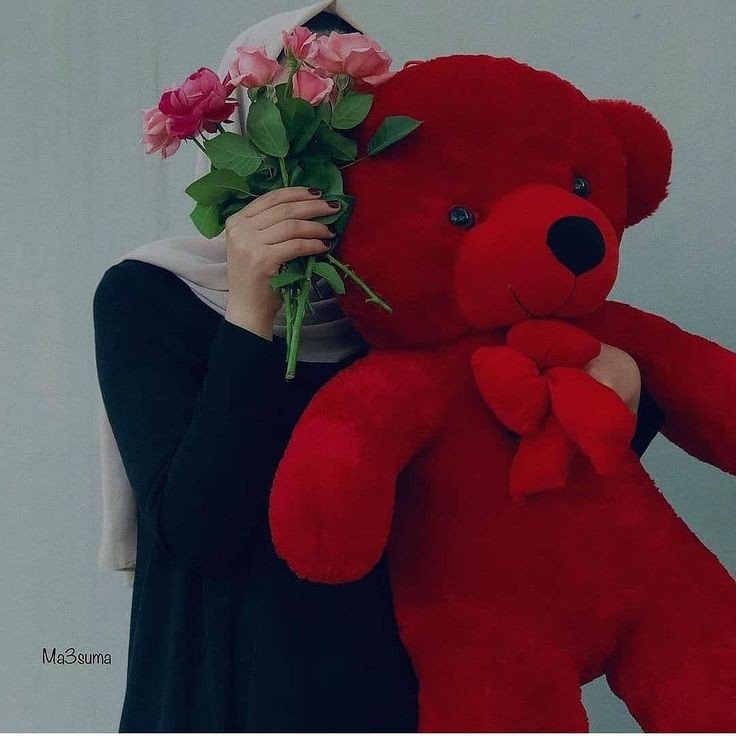 Girl with teddy bear dp for instagram