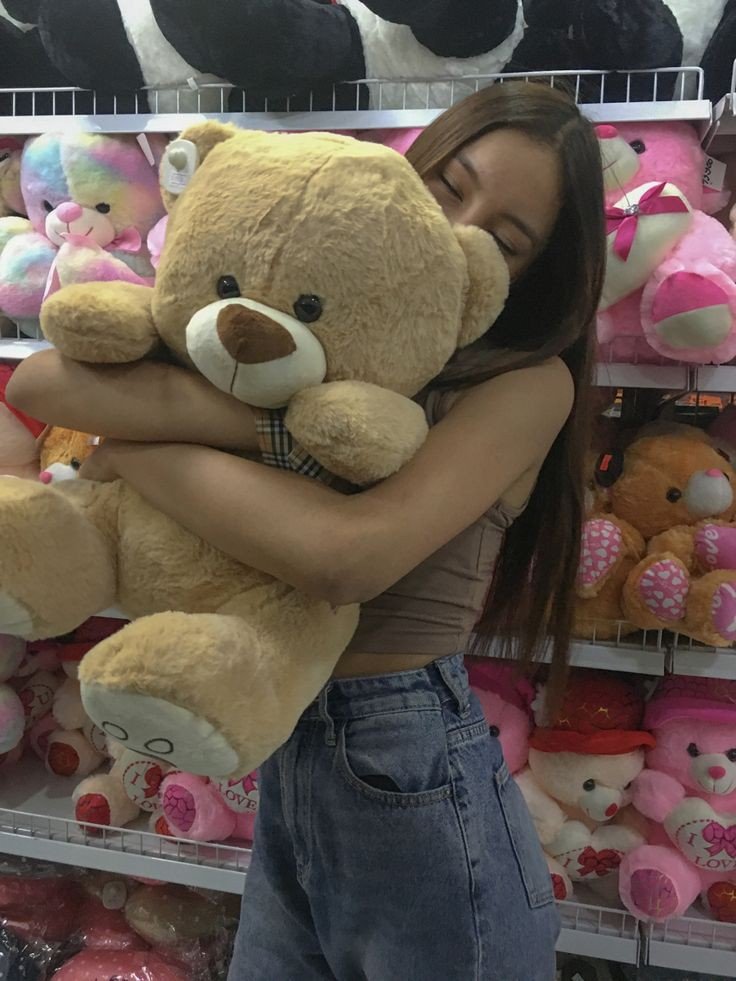 Girl with teddy bear dp for instagram