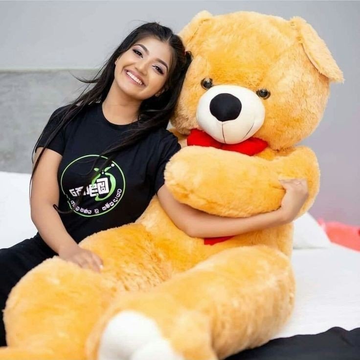 Girl with teddy bear dp for instagram