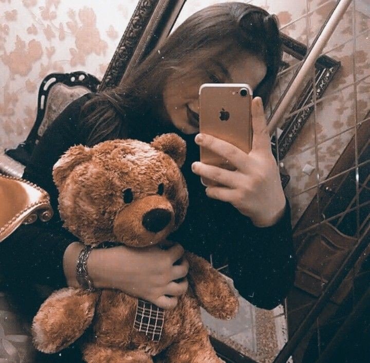 Girl with teddy bear dp for instagram