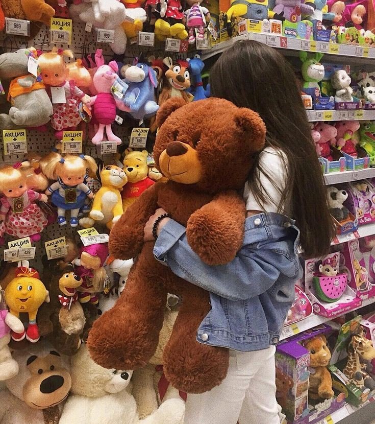 Girl with teddy bear dp for instagram