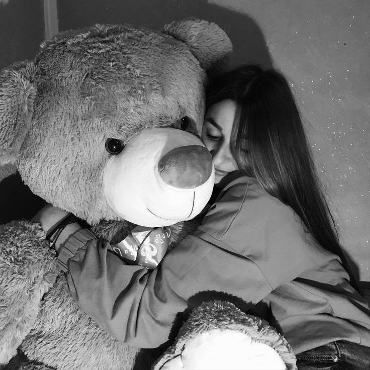 Girl with teddy bear dp for instagram