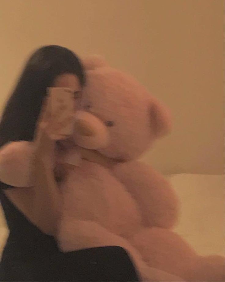 Girl with teddy bear dp for instagram