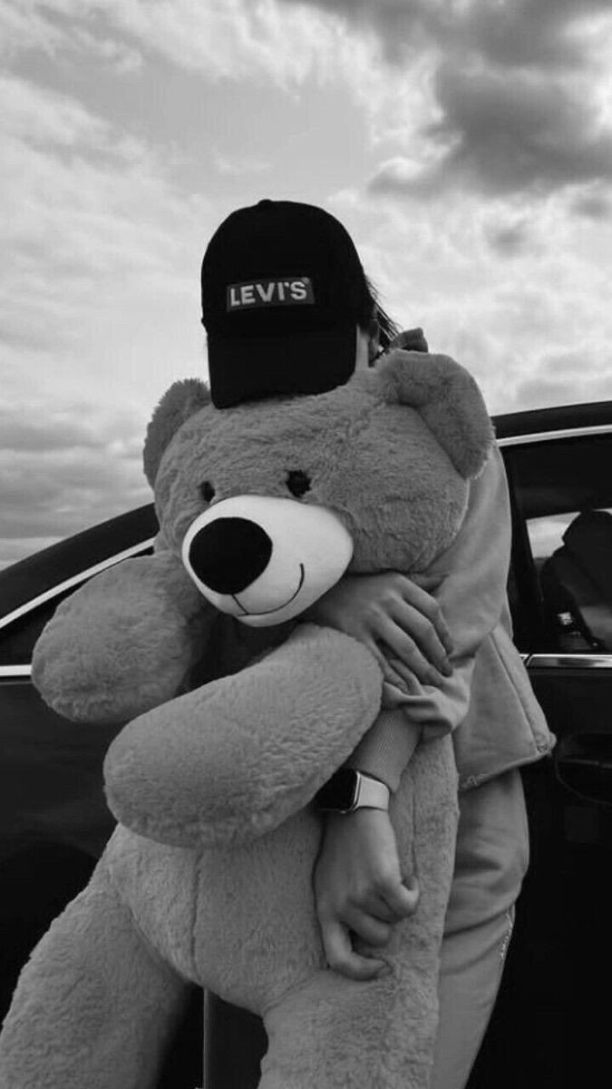 Girl with teddy bear dp for instagram